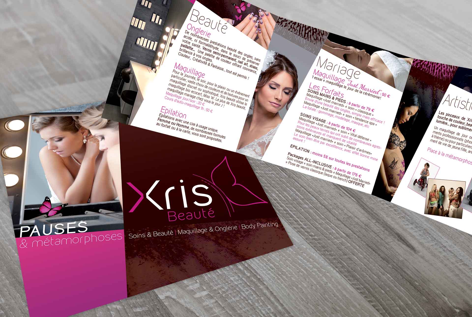 XRIS creation tract estheticienne graphiste grenoble