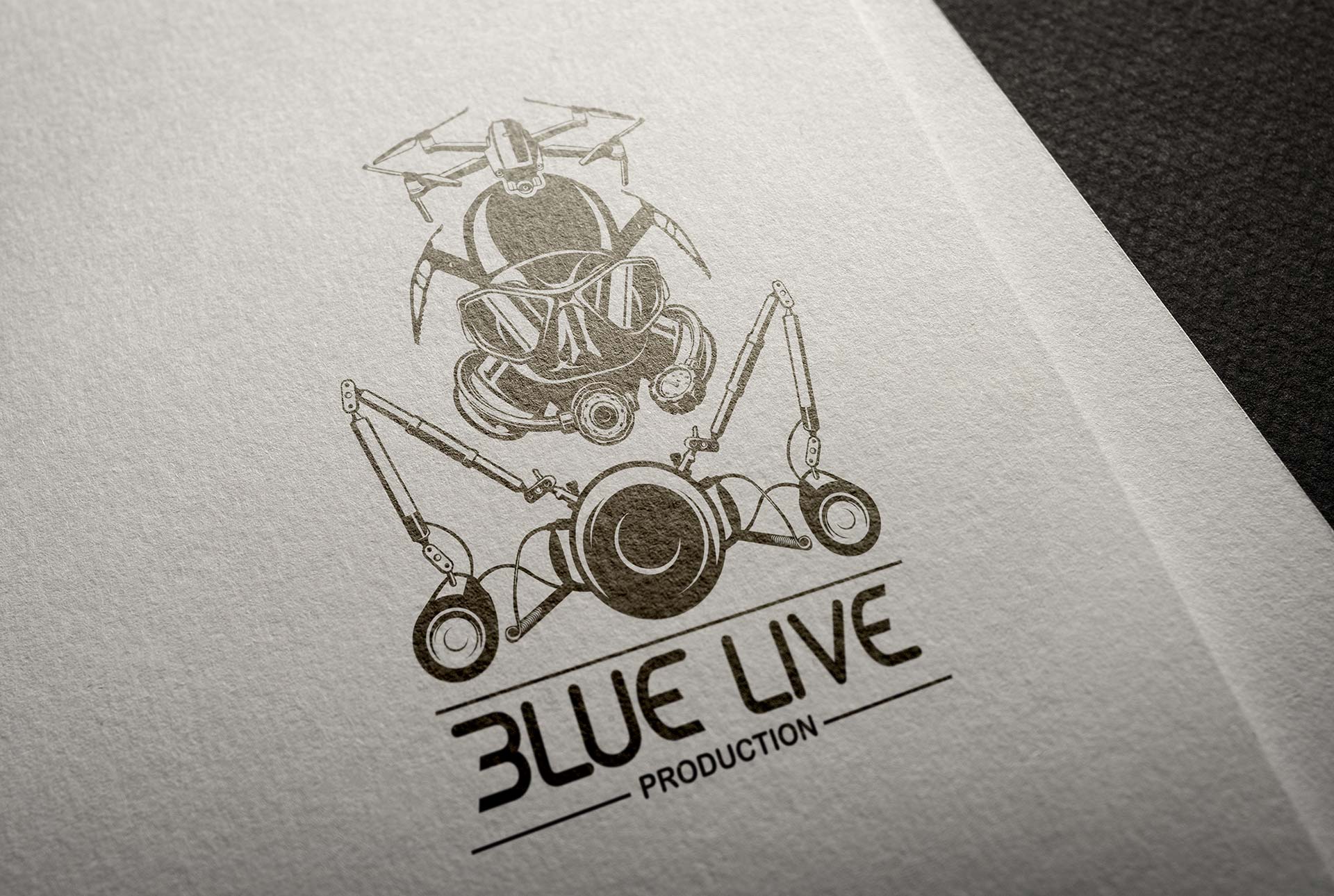 Blue live creation blason logo plongee graphiste grenoble