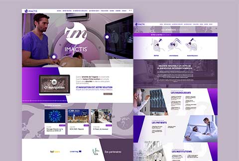 Imactis creation site web medical scientifique graphiste grenoble