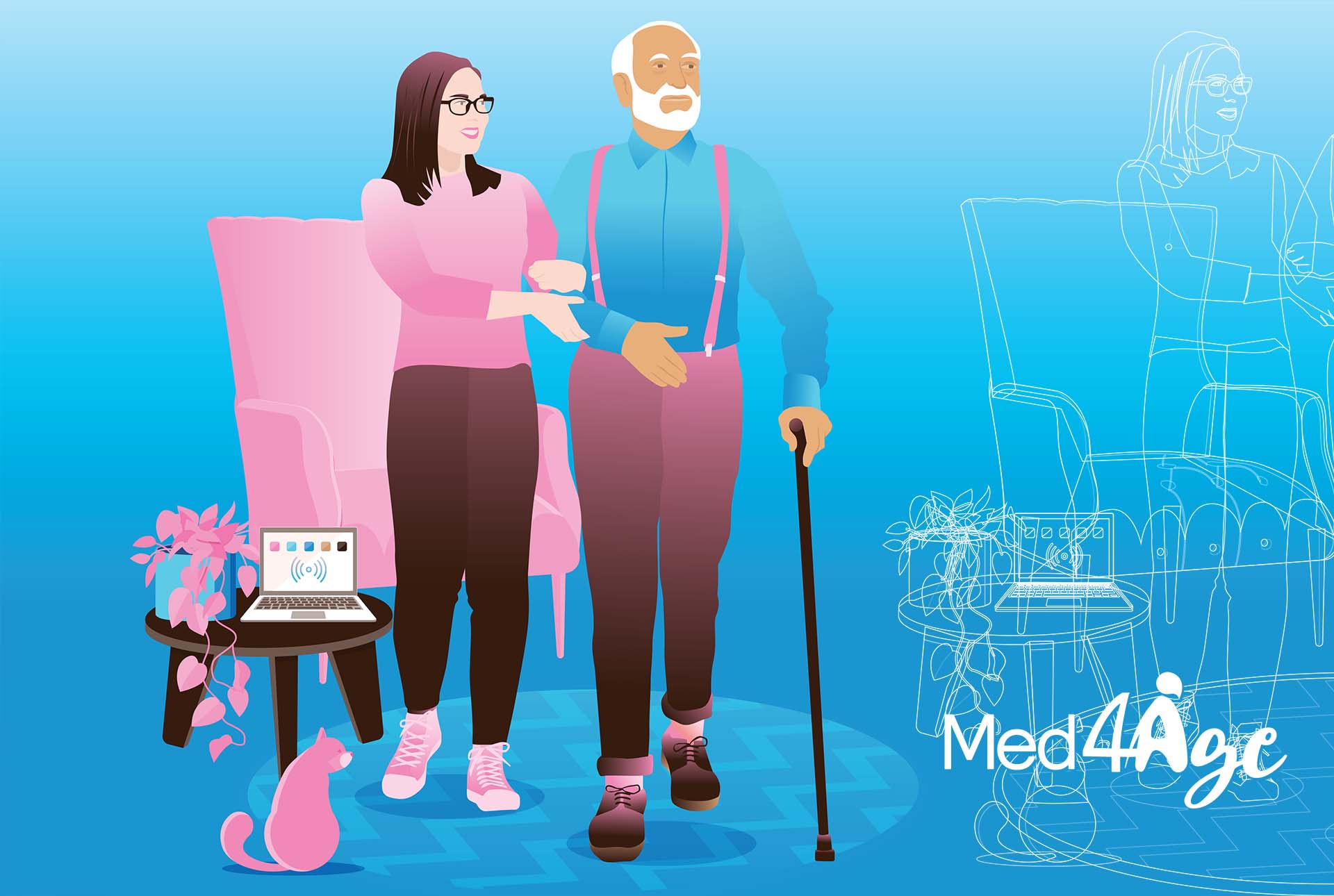 Med4Age creation illustration dessin medical