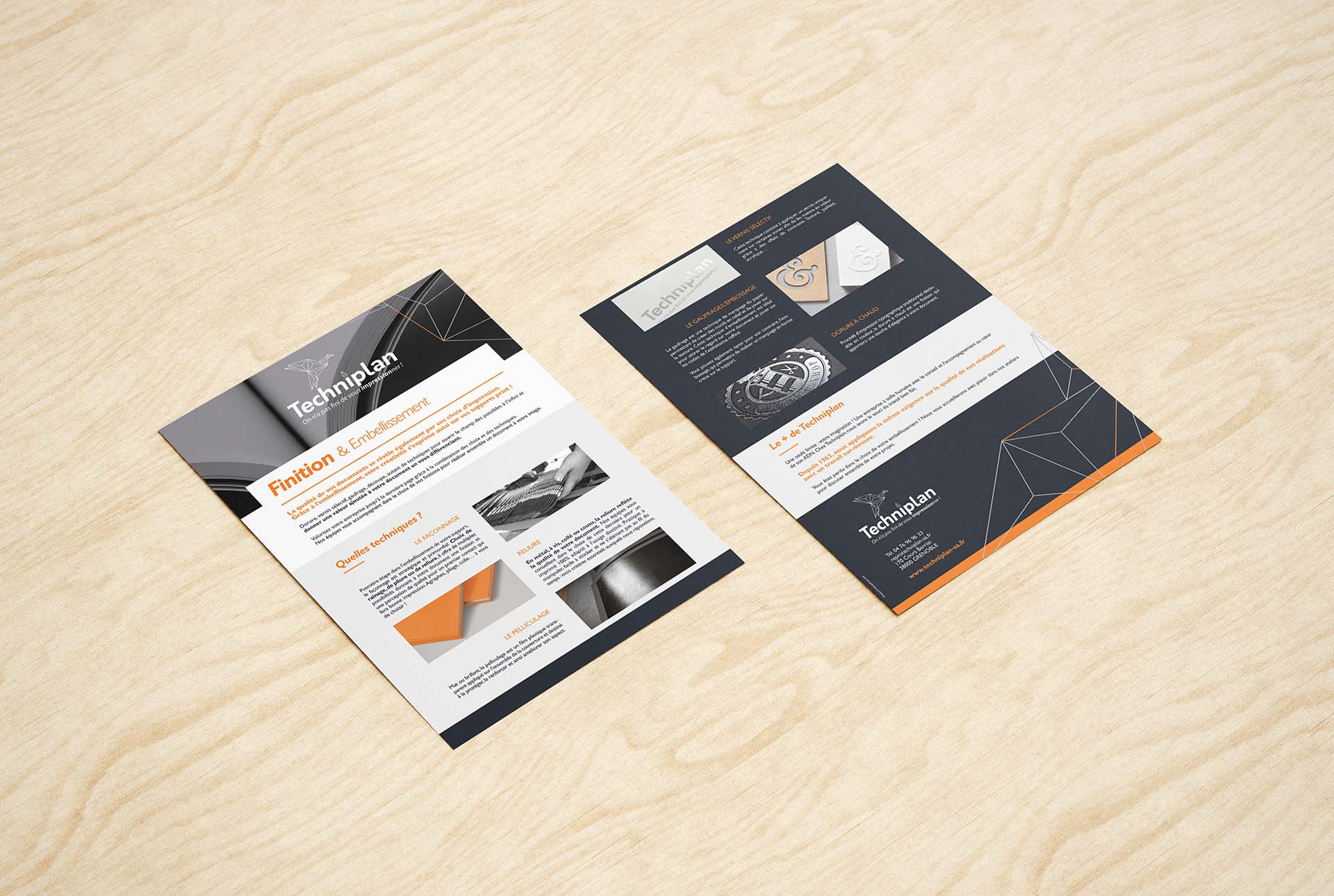 TECHNIPLAN mise en page fiche produit graphiste grenoble