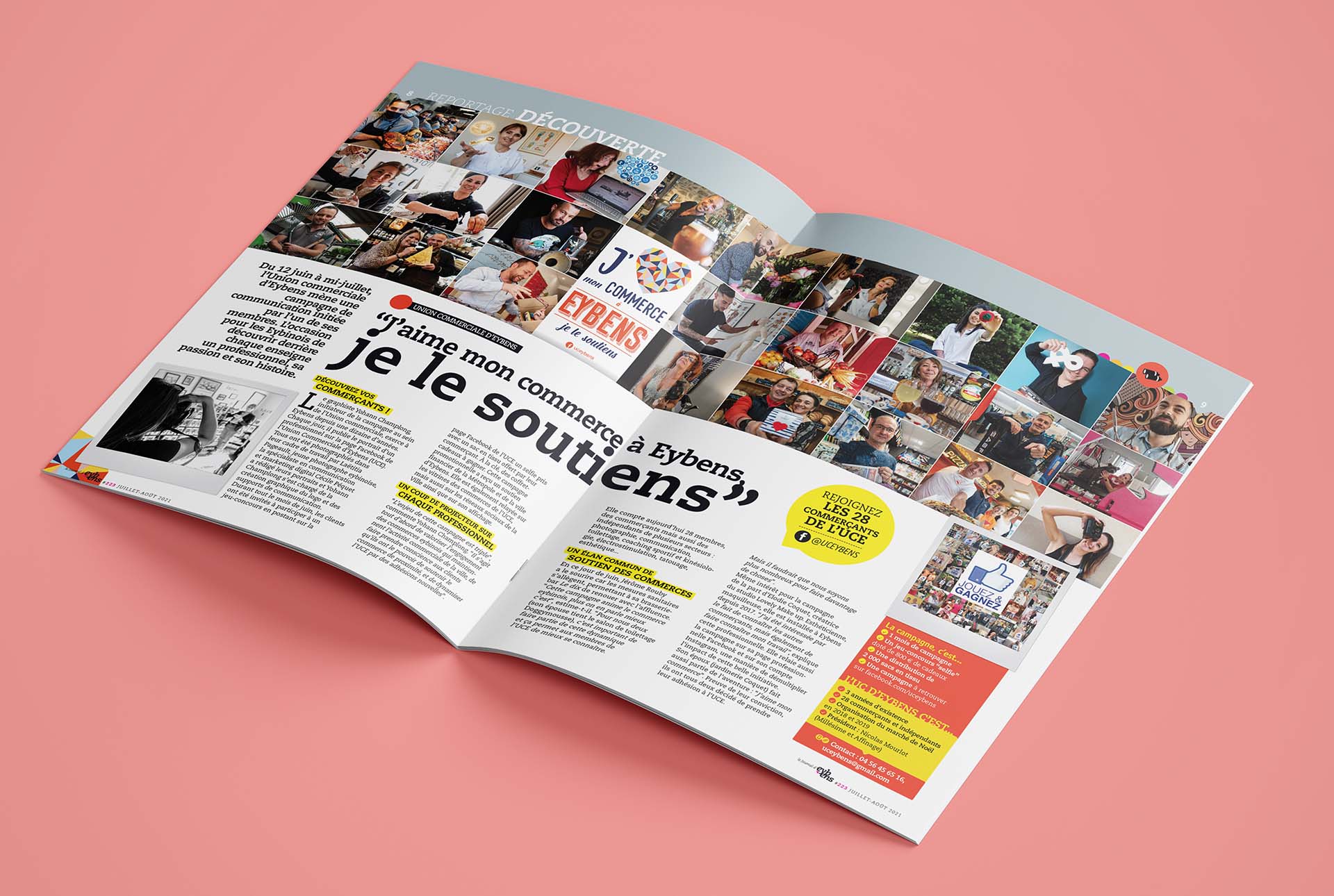 Union commerciale Eybens creation publicite magazine graphiste grenoble