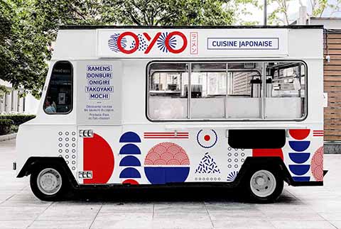 OYO habillage foodtruck graphiste grenoble