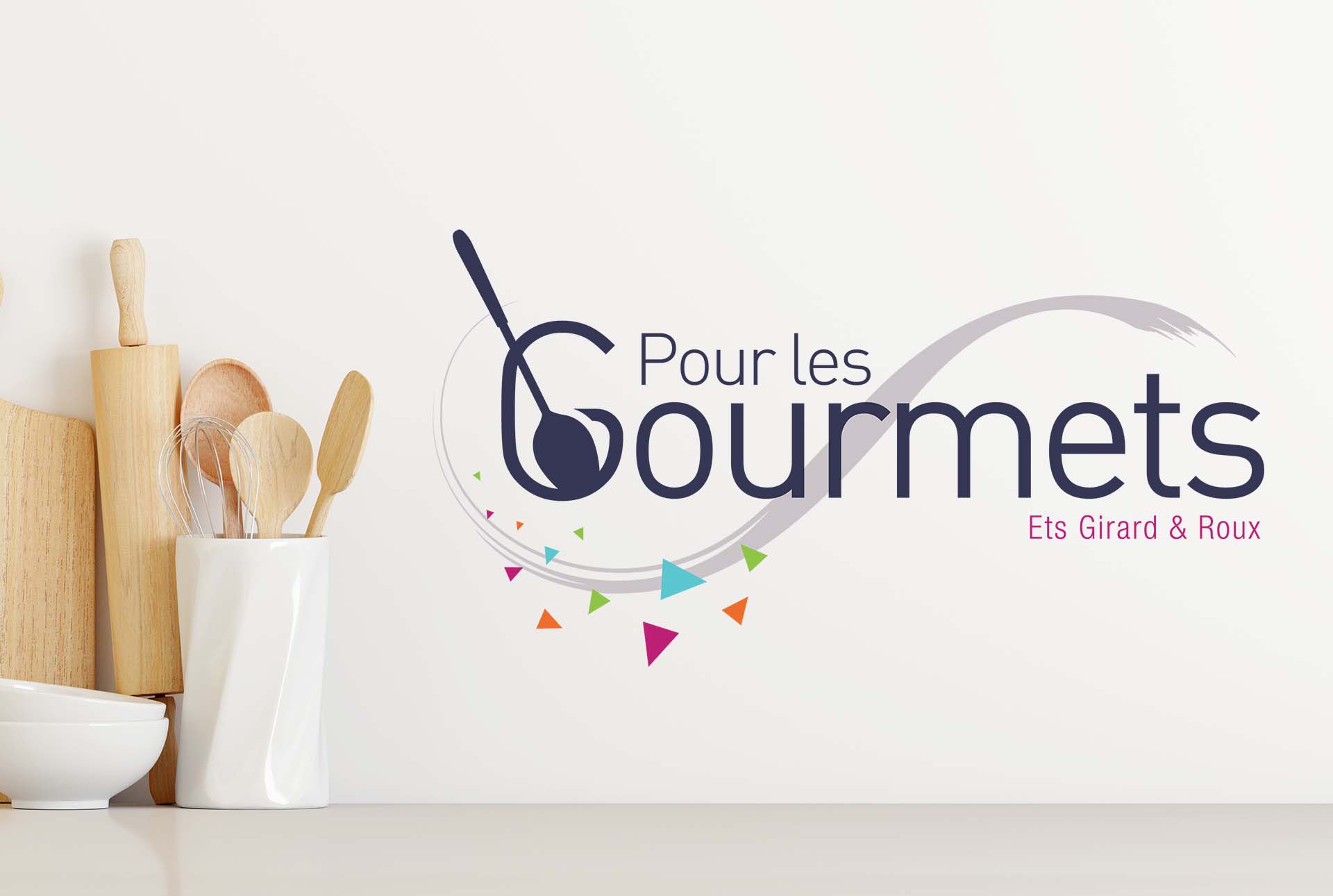 pour les GOURMETs creation logo alimentaire graphiste grenoble