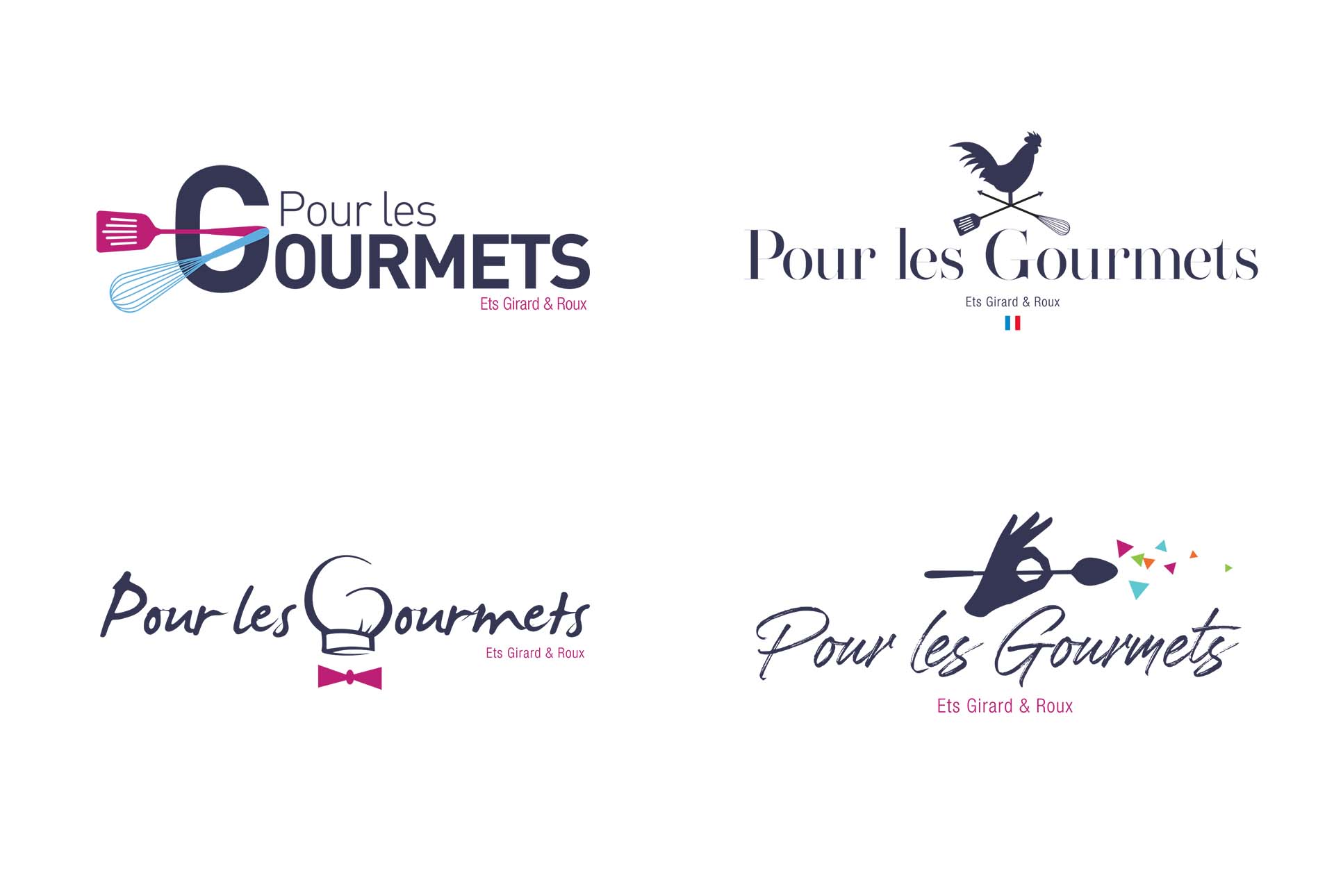 pour les GOURMETs creation logo restaurant graphiste grenoble