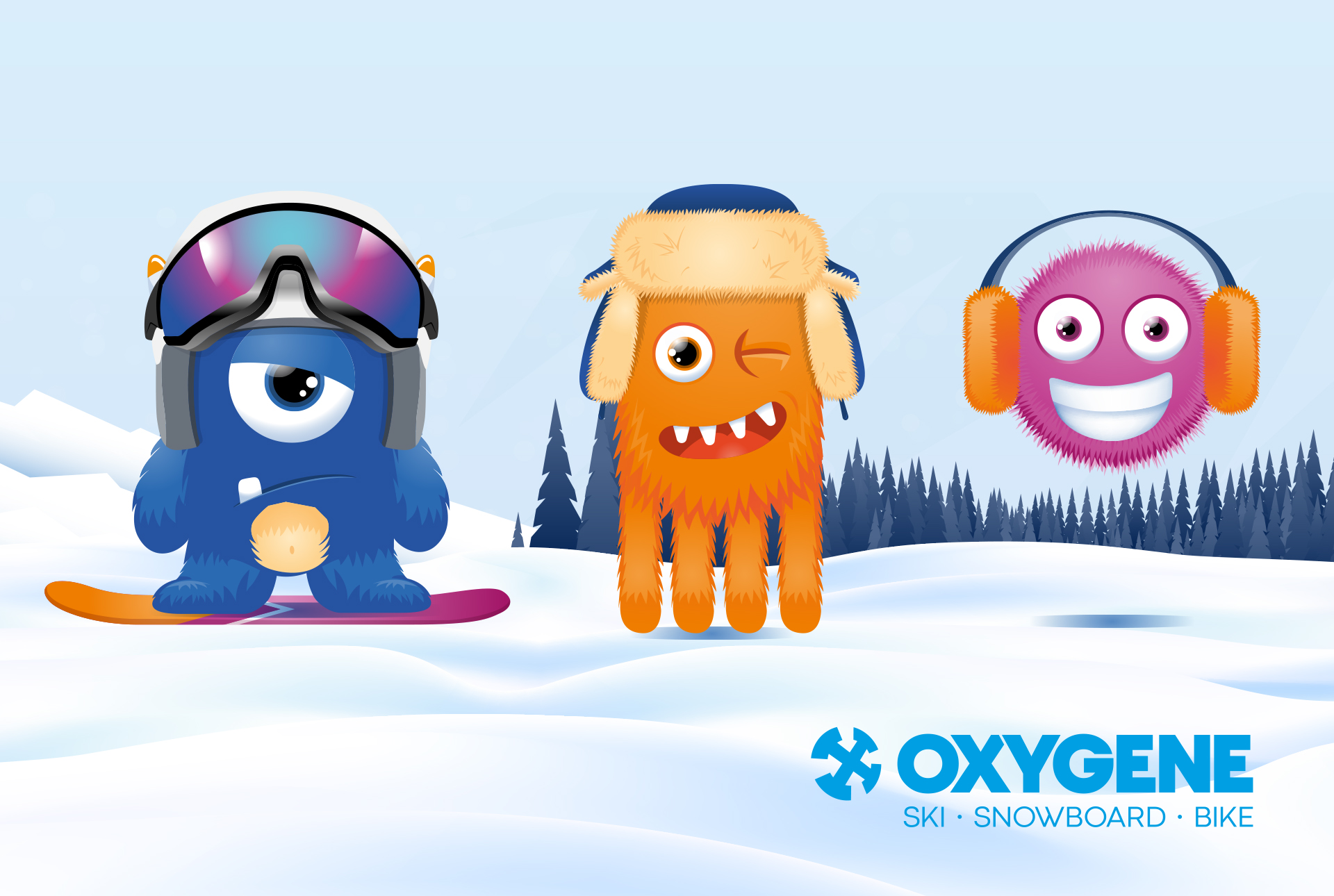 oxygene creation mascotte station ski graphiste grenoble
